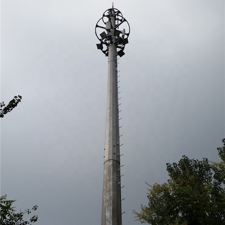 20m--60m Self Supporting Steel Pole Mobile Cellphone Communication Steel Tower
